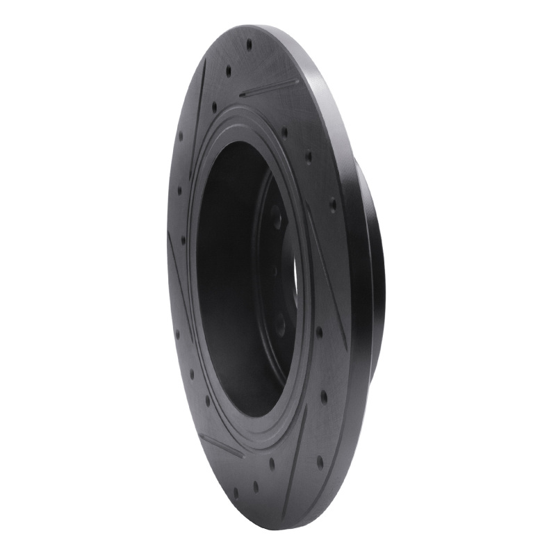 Buick Lucerne Brake Rotor (1) - Rear Right - R1 Concepts - Drilled & Slotted - Black - `06-`11